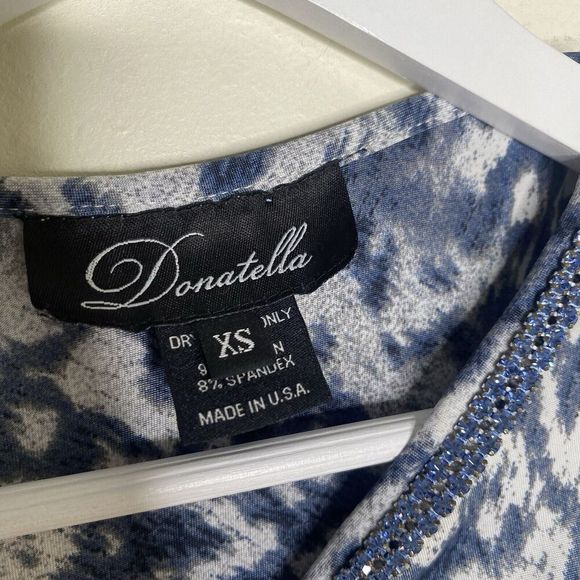 Donatella Cheetah Leopard Print Long Sleeve Mini Formal Dress XS - Picture 5 of 11